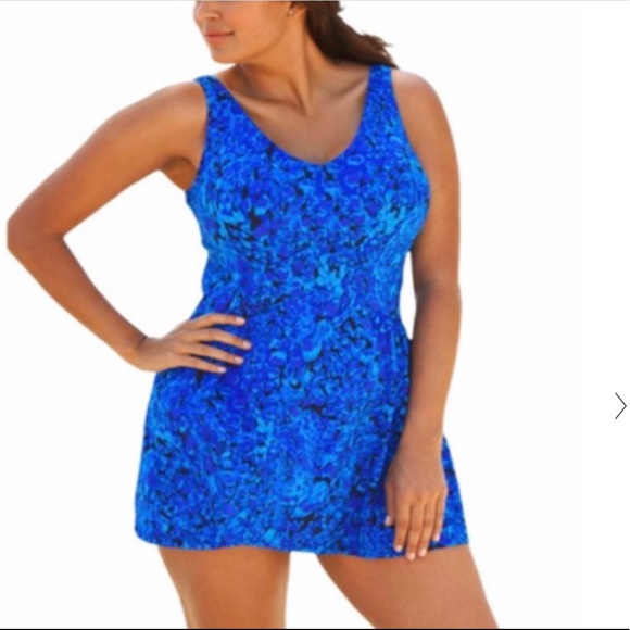 Swimsuits For All Swim Beach Belle Swimwear Cerulean V Neck Swim